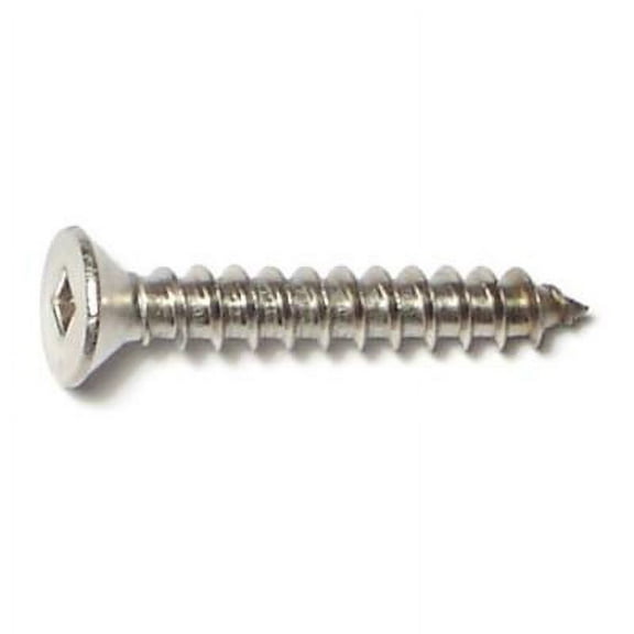 #10 x 1-1/4" 18-8 Stainless Square Flat Sheet Metal Screws SMSFSS-340 (20 pcs.)