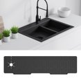 thumbnail image 3 of Pebbuoy Silicone Faucet Sink Splash Guard Mat Foldable Drain Mat Non-Slip Multiple Drain Holes Adjustable Faucet Protector for Kitchens, 3 of 7