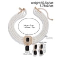 thumbnail image 4 of Ingemark Luxury Multilayer Imitation Pearl Chain Necklace Rhinestone Pendant Stud Earrings for Women Elegant Wed Jewelry Set New, 4 of 4