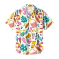 thumbnail image 6 of HAJWOH 2026 Summer Hawaiian Shirt for Men Casual Button Down Short Sleeve Summer Beach Shirts Loose Fit Floral Print Tropical Tops, 6 of 7