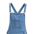 thumbnail image 5 of YABCSAZ Mens Denim Bib Overalls Classic Jean Work Pants Adjustable Straps Multi Pocket Utility Coveralls Relaxed Fit Button Front Carpenter Bib Pants for Men Work Farm Outdoor Casual Streetwear, 5 of 6