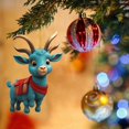 thumbnail image 2 of Funny Animal Christmas Ornament - Dachshund Goat Elk Pig Acrylic Figurine for Xmas Tree Decor, Farm Animal Holiday Gift Idea, 2 of 4
