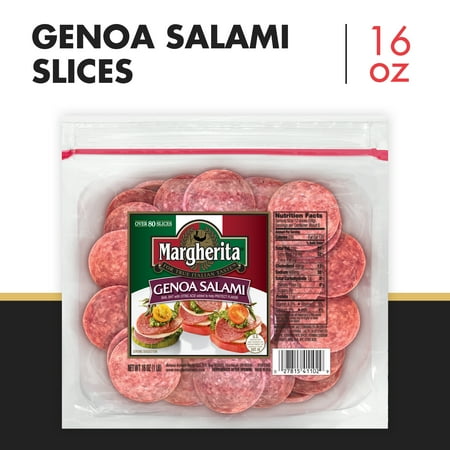 Margherita Pre-Sliced Deli Genoa Salami, Pre-Cut Sandwich Meat, 16 oz