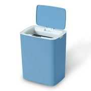 Btmeter 3.7 gal/14L Automatic Trash Can Touchless Garbage Can for Kitchen Bathroom Blue