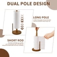 thumbnail image 3 of Evjurcn Wooden Paper Towel Holder Stand Space Saving Countertop Towel Roll Organizer Easy Assembly Paper Roll Holder Rack for Kitchen Countertop, 11.81×5.04×0.59 inch, 3 of 9