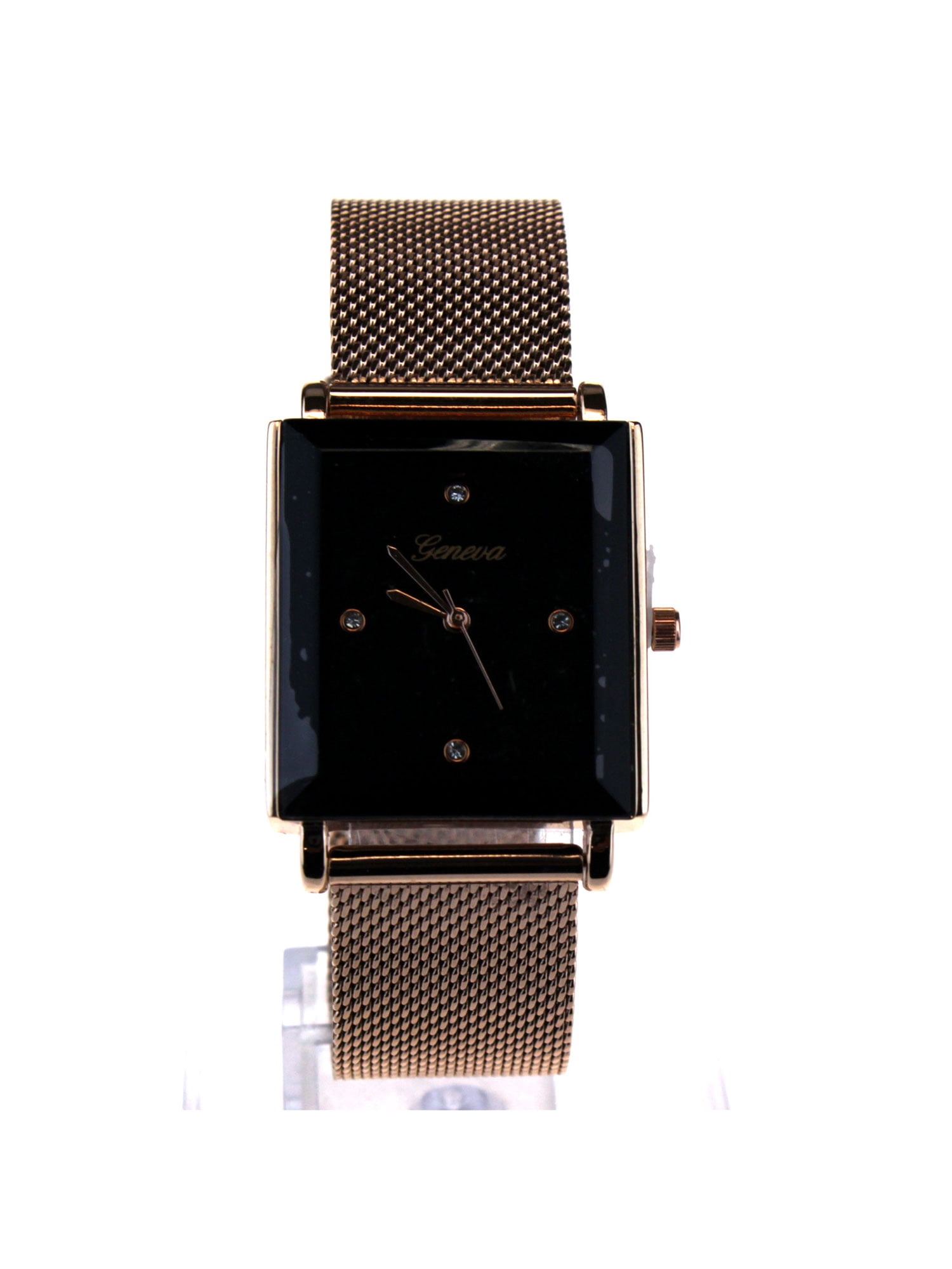 Fashion Rectangle Watches Men LED Digital Watches Men Luxury Rose Gold  Magnetic Mesh Band Electronic Wristwatches