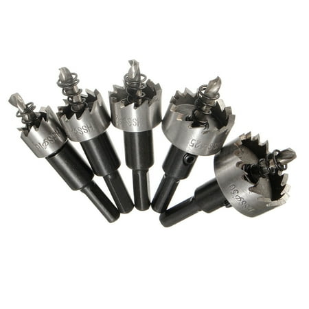 

VEAREAR Essential Hardware tools 5Pcs 16-30mm HSS High Speed Steel Drill Bit Hole Saw Set Metal Alloy Cutter Tool