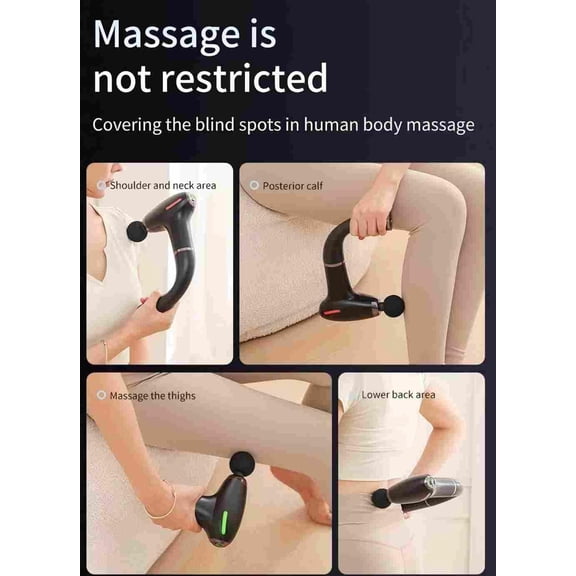 3-in-1 Massage Gun with Upgraded Extension Handle, Back Massager for Pain Relief