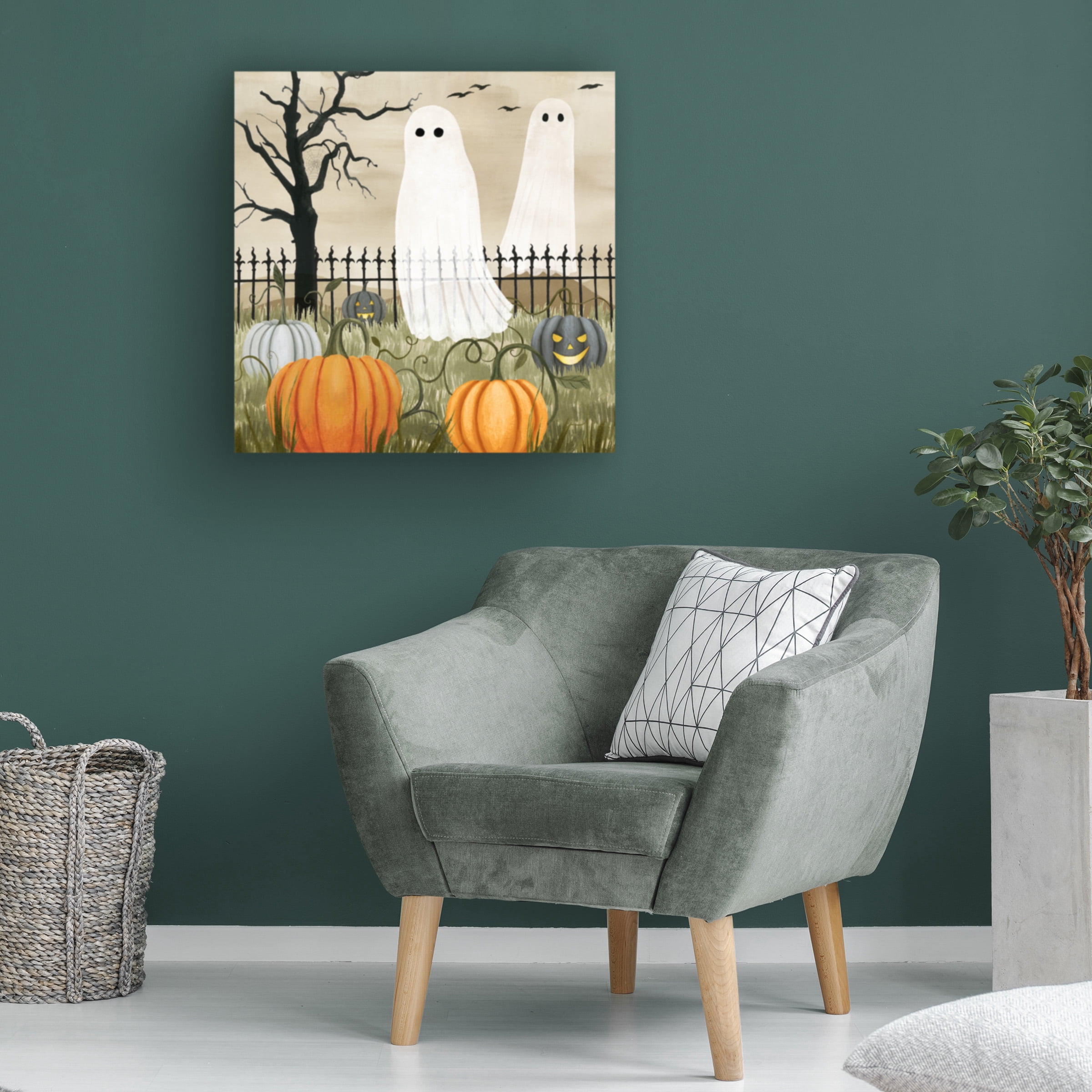 Grace Popp 'Haunted Pumpkin Patch I' Canvas Art