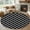 Black, variant on 6ft Round Rug, Yellow Moroccon Non-Skid Rubber Backing Large Area Rugs - Living Room Bedroom Home Office, Farmhouse Minimalist Ethnic Geometric Indoor Floor Mat Carpets Washable Rug