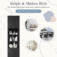 thumbnail image 6 of PORKISS 66.9" Tall Corner Cabinet with 2 Barn Doors, 6 Tier Bookcase Storage Cabinet with Adjustable Shelves, Corner Storage Cabinet for Bathroom, Living Room, Kitchen, Black, 6 of 12