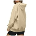 thumbnail image 5 of Dndkilg Womens Graphic Sweatshirts Y2k Fashion Drawstring Hooded Girls' Fashion Hoodies & Sweatshirts Ladies Fleece Beige Pullover Long Sleeve Soft Workout Sweater Clothes Fall 2023 XL, 5 of 5