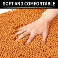 thumbnail image 2 of Bathroom Rugs Chenille Plush Bath Mat Water Absorbent Shower,Orange,24x16inch, 2 of 7