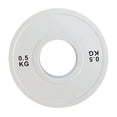 thumbnail image 1 of Colaxi Compact Fractional Weight Plate for Exercise Strength Training Weightlifting White 0.5kg, 1 of 8