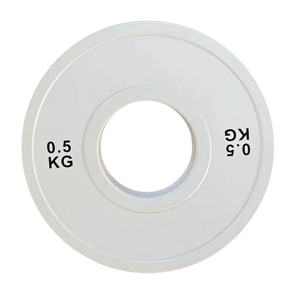 Disco de pesas fraccionario, fácil de almacenar, pesas de microcarga para ejercicios de entrenamiento Blanco 05 kg