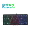 thumbnail image 5 of BQBQERT small Keyboard with Color LED Lighting Translucent Keycaps Enhances Typing for Gamers, 5 of 8
