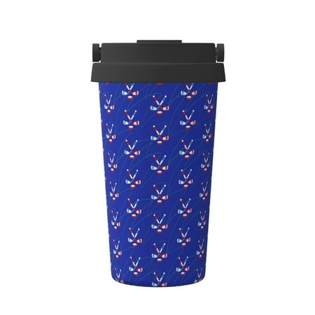 

Matuu Hockey for Insulated Coffee Mug Reusable Travel Coffee Cup Spill Proof 16oz Stainless Steel Coffee Cups for Hot/Ice Coffee Tea