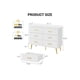 thumbnail image 2 of Qinaqin 6 Cajón Blanco/Negro Dresser Para Bedroom Con Gold Handles Moderno Wood Wide Drawers Largo Chest De Living Room Hallway Entryway, 2 of 6