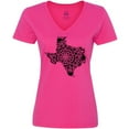 thumbnail image 3 of Inktastic Texas Silhouette Mandala Women's V-Neck T-Shirt, 3 of 5