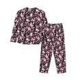 thumbnail image 2 of Wukai Daisies Flowers Print Women's Pajama Set - Soft Long Sleeve Sleepwear for Comfort and Style-Medium, 2 of 9