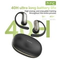 thumbnail image 6 of HTC NE52 Wireless Bluetooth 6.0 Open-Ear Earbuds, AI Translator, Noise-Cancelling Headphones, 130+ Languages, 40H, Black, 6 of 9