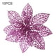 thumbnail image 3 of Inteprter Adornos de Navidad Árbol de Navidad Hueco Flor artificial Decoración Flor de plástico 10/20X Kits de decoración para fiestas violeta Inteprter HA001459-05, 3 of 6