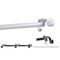 thumbnail image 3 of Versailles 5/8" Diameter Double-Up Curtain Rod 42/78" White, 3 of 3