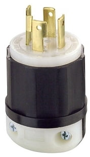 Leviton 2731 30 Amp, 480 Volt 3-phase, NEMA L16-30P, 3P, 4W, Locking Plug, Industrial... by Leviton