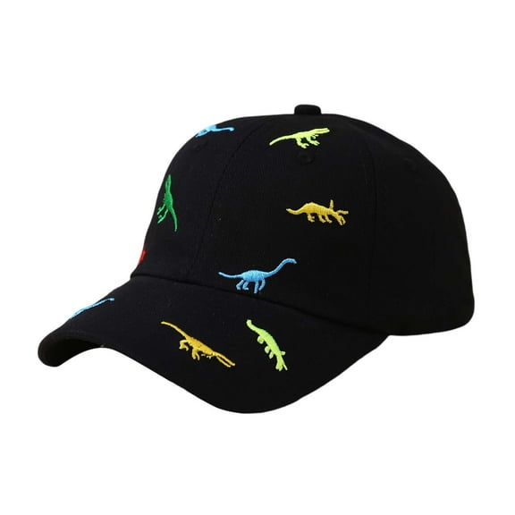 VNKIDY Kids Hats Spring Autumn Children Baseball Cap Colorful Dinosaur Embroidery Adjustable Hat For Boys Girls Casual Daily Wear Trendy Headwear