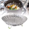 thumbnail image 4 of Steamer Stainless-Kitchen Tool Stainless Steel Folding Steamer Retractable Multi-Purpose Fruit Plate, 4 of 7