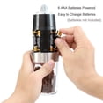 thumbnail image 5 of LAYADO 2 Pack Electric Salt and Pepper Grinder Set, Battery Operated Automatic Adjustable Coarseness Salt and Pepper Shaker with Light, Stainless Steel Auto Peppercorn Spice Mills, Black, 5 of 13