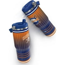 30oz Stainless Steel Insulated Tumbler with Handle - Leak-Proof, Classic City Design - Sports, Coffee & Travel Mug - Collectible Gift for Fans (Orange)