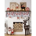 thumbnail image 3 of Christmas Snowman Mantel Scarf Fireplace Decorations for Living Room, Winter Xmas Snowflakes Cardinal Grey Fireplace Mantel Scarf Cover Runner for Halloween/Thanksgiving/Christmas Decor 70"x17", 3 of 6
