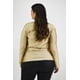 thumbnail image 3 of Blusa Elegante de Satín Roman Fashion Talla Extra Dorado 36, 3 of 7