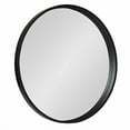 thumbnail image 2 of Kate and Laurel Travis Round Wood Wall Mirror, 25.6" Diameter, Black, Modern Wall Décor Accent, 2 of 3