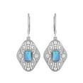 thumbnail image 1 of Boucles d'Oreilles de Mariage en Labradorite 925 mm Argent Sterling Filigrane pour Femmes, 1 of 3
