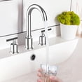thumbnail image 5 of Hupicker 8 Inch Bathroom Faucet, Brushed Gold Widespread Bathroom Sink Faucet, Bathroom Faucet for Sink 3 Hole with Stainless Steel Pop-up Drain, Modern and Beautiful for Bathroom-Chromium Plating, 5 of 6