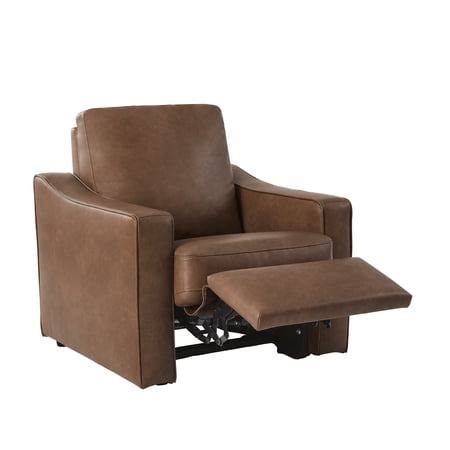 BETTER HOMES & GARDENS ALLEN PUSH-BUTTON POWER RECLINER CHAIR, COCOA FAUX LEATHER