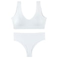 thumbnail image 1 of Conjunto de ropa interior de chaleco de mujer Sujetador sin anillos de acero sexy Braguitas de cintura baja con espalda hermosa delgada Fridja  nalpqowj14531, 1 of 2