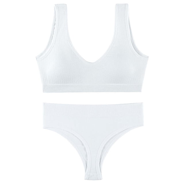 Conjunto de ropa interior de chaleco de mujer Sujetador sin anillos de acero sexy Braguitas de cintura baja con espalda hermosa delgada Fridja nalpqowj14531