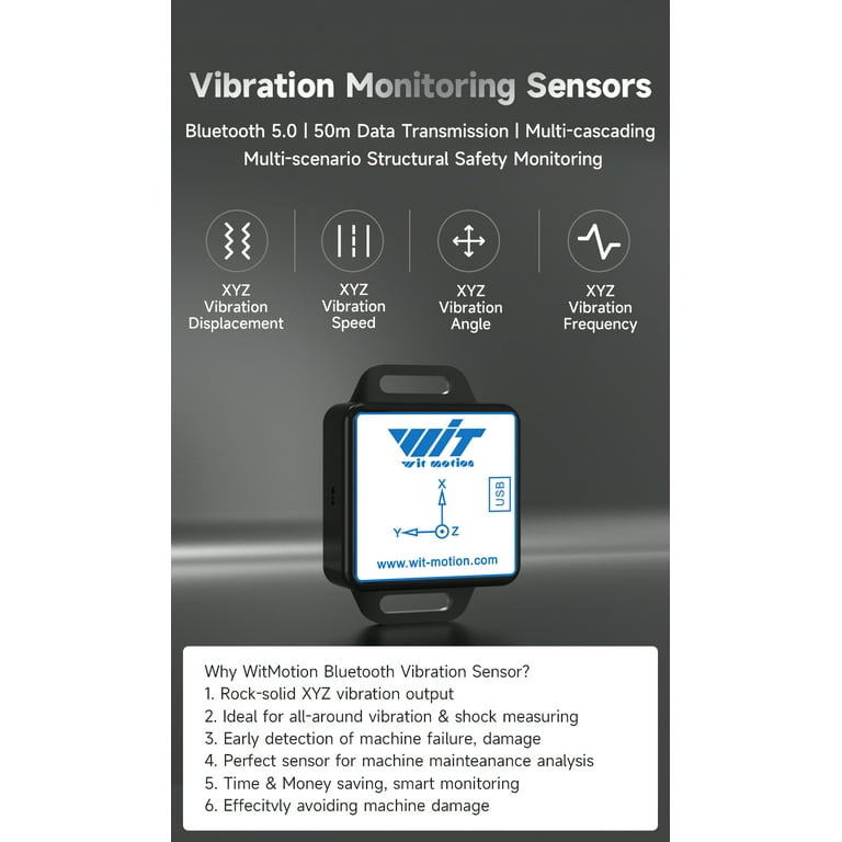 Ble Vibration Sensor ] WTVB01-BT50 Ble Wireless MPU6050