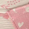 thumbnail image 3 of Cotton Muslin Toddler Blanket, Breathable and Lightweight Baby Bed Blanket for Boys and Girls, Soft Crib Blanket, 30" x 40", Pink Owl, 3 of 5