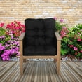 thumbnail image 6 of Patio Chair Cushion, Black, Solid, 21”W x 19”D (seat) x 22.5”H (back), 6 of 10