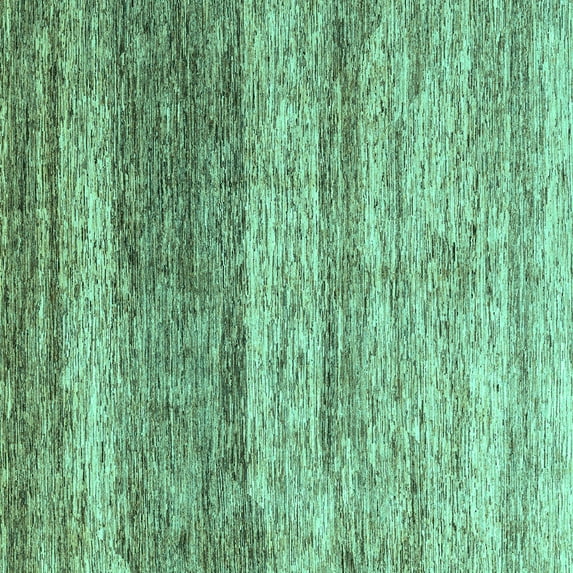 Ahgly Company Indoor Square Oriental Turquoise Blue Modern Area Rugs, 3' Square