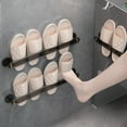 thumbnail image 3 of Washranp Wall Mounted Shoes Rack,Punch-free Sticky Hanging Strips Door Shoe Hangers, 3 of 6