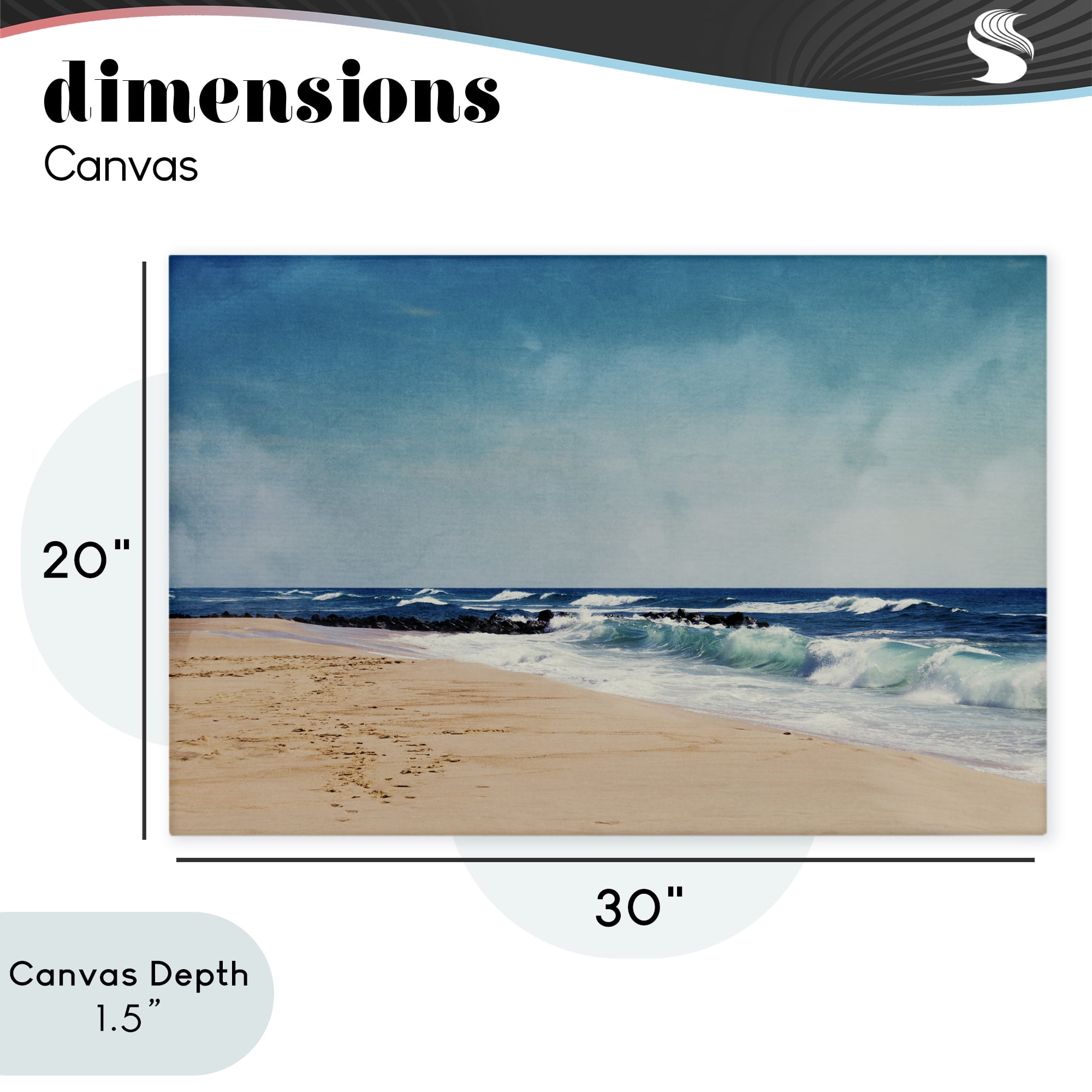 Stupell Industries Atlantic Waves Shoreline Canvas Wall Art, design by Dirk Wüstenhagen