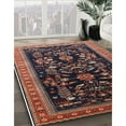 thumbnail image 2 of Ahgly Company Indoor Square Mid-Century Modern Dark Almond Brown Oriental Area Rugs, 5' Square, 2 of 6