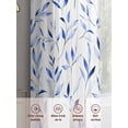 thumbnail image 7 of Blue Leaf Semi Sheer Curtains 108 Inch Length 2 Panels Set, Modern Botanical Foliage Plant Country Flower Sheer Kitchen Curtain Privacy Voile Window Curtain for Living Room Bedroom Rod Pocket Drapes, 7 of 7