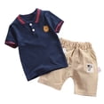thumbnail image 4 of Ropa para niños, conjunto de camisa Polo para niños, camiseta de manga corta a la moda, ropa de verano para niños, conjunto deportivo de dos piezas, 4 of 4