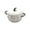 White, variant on Black 1800Ml Ceramic Pumpkin Bowl With Lid, Oven Safe Soup Bowl For Fall Holiday